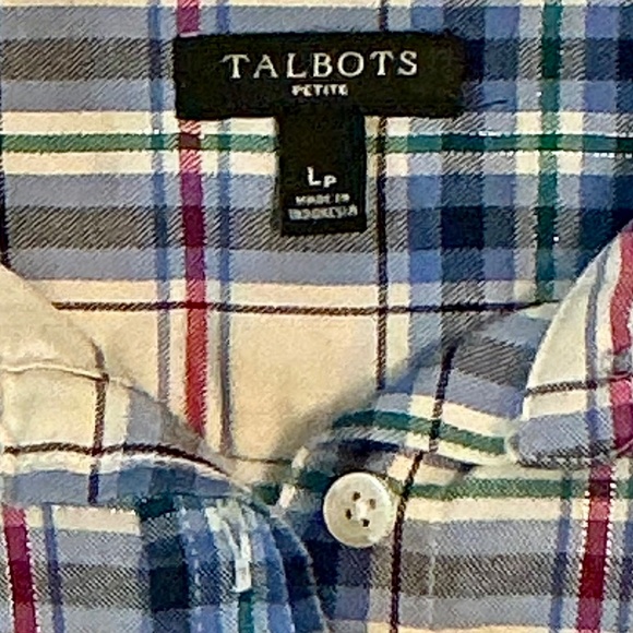Ladies Talbots Petite Long Sleeve Button Down Shirt Large - Picture 3 of 5